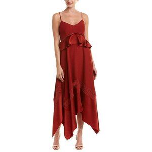 NWT Rachel Zoe Astrid midi dress Size 4 Burnt sienna